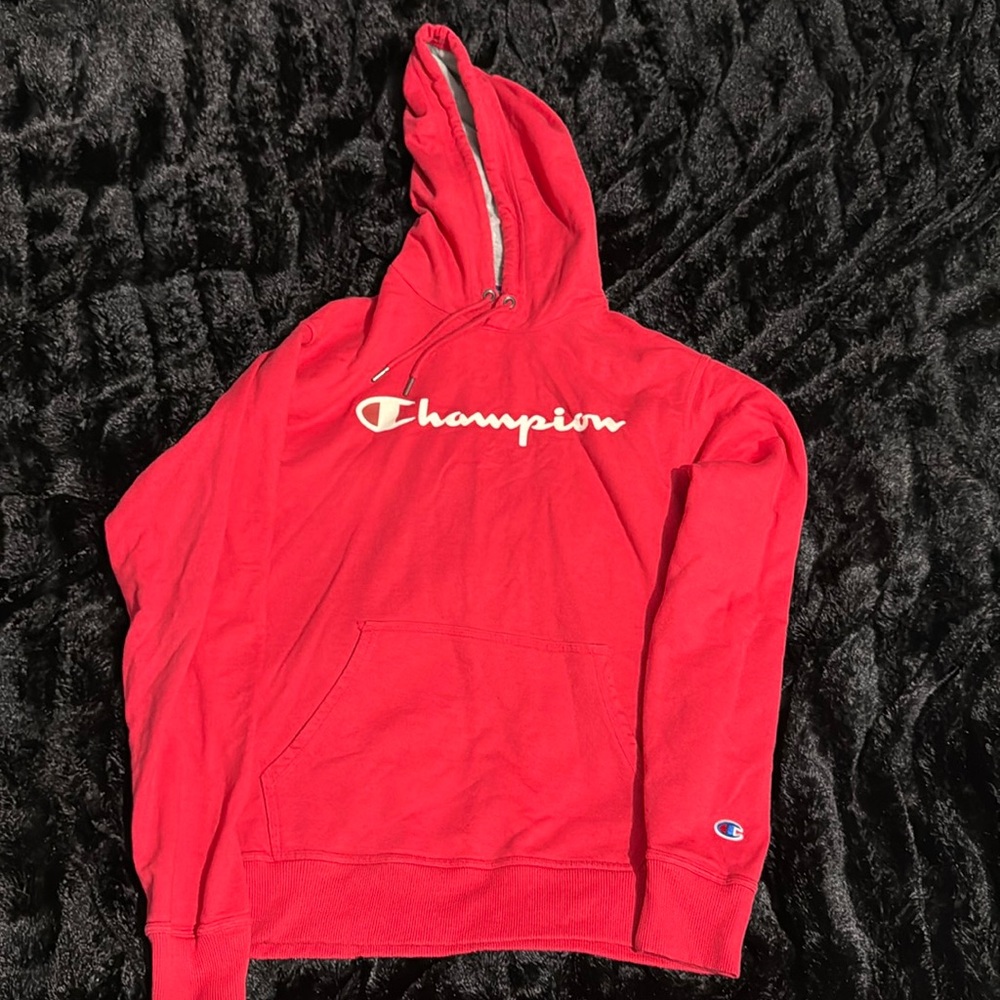 Red Champion hoodie